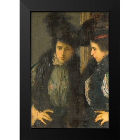 The Green Bodice Black Modern Wood Framed Art Print by Weir, J Alden