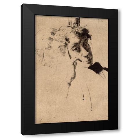 Reflections Black Modern Wood Framed Art Print with Double Matting by Weir, J Alden