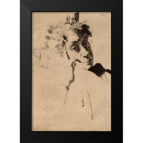 Reflections Black Modern Wood Framed Art Print by Weir, J Alden