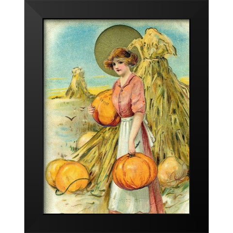 Hearty Thanksgiving Greeting Black Modern Wood Framed Art Print by Missouri History Museum