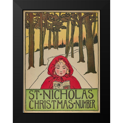 Christmas Number 1896 Black Modern Wood Framed Art Print by St. Nicholas