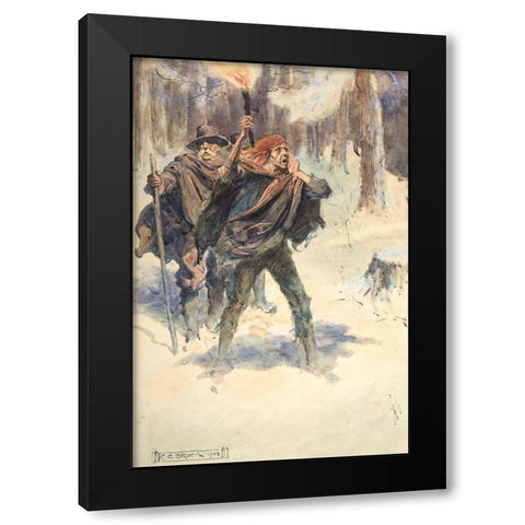 Illustration 1 for Little Peter A Christmas Morality for Children of Any Age Black Modern Wood Framed Art Print with Double Matting by Brock, Charles Edmund