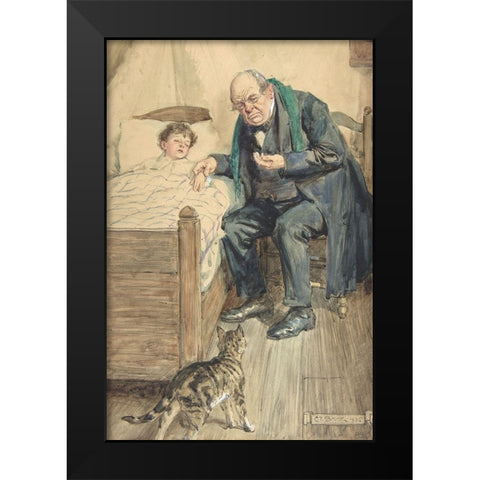 Illustration 2 for Little Peter A Christmas Morality for Children of Any Age Black Modern Wood Framed Art Print by Brock, Charles Edmund