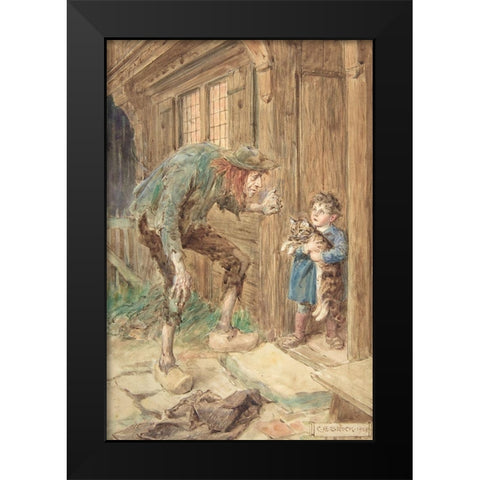 Illustration 3 for Little Peter A Christmas Morality for Children of Any Age Black Modern Wood Framed Art Print by Brock, Charles Edmund