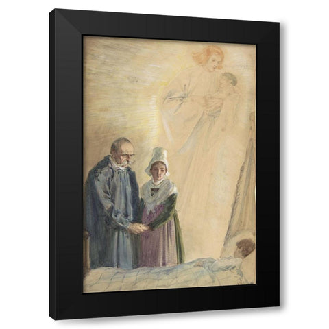 Illustration 5 for Little Peter A Christmas Morality for Children of Any Age Black Modern Wood Framed Art Print with Double Matting by Brock, Charles Edmund