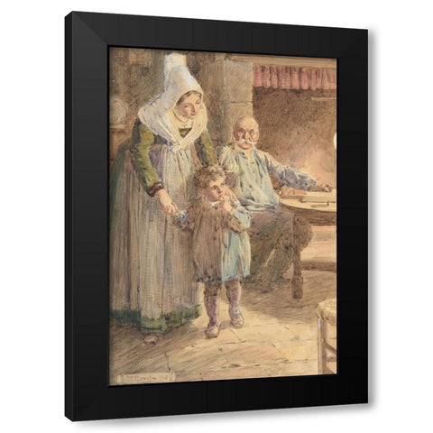 Illustration 6 for Little Peter A Christmas Morality for Children of Any Age Black Modern Wood Framed Art Print with Double Matting by Brock, Charles Edmund