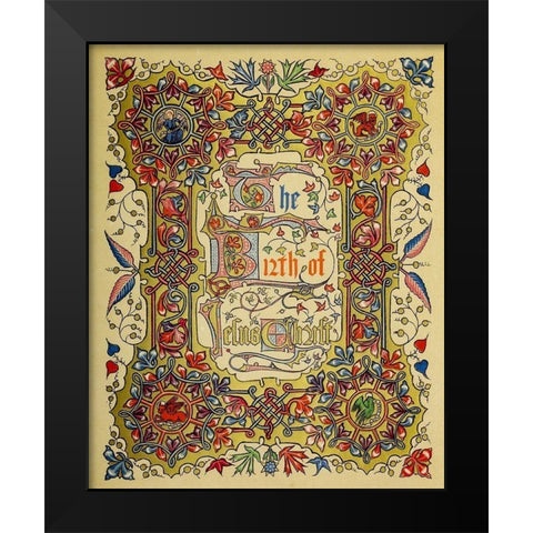 A Christmas carol Black Modern Wood Framed Art Print by Macmillan