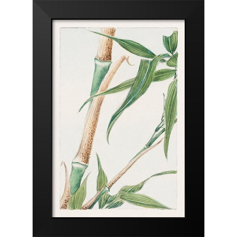 Japanese Bamboo Black Modern Wood Framed Art Print by Morikaga, Megata