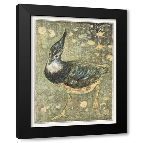 Lapwing Black Modern Wood Framed Art Print by Hoytema, Theo van