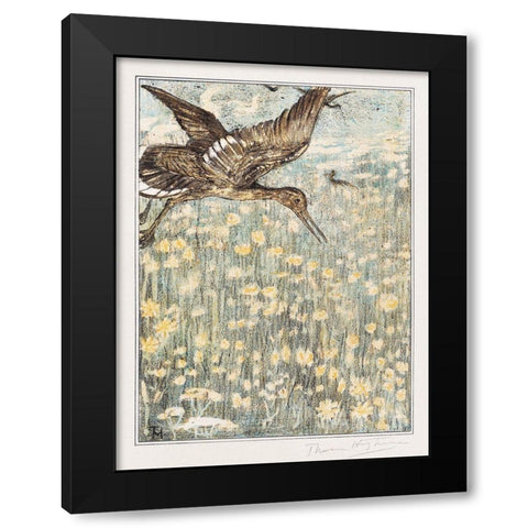 Redshank Black Modern Wood Framed Art Print by Hoytema, Theo van