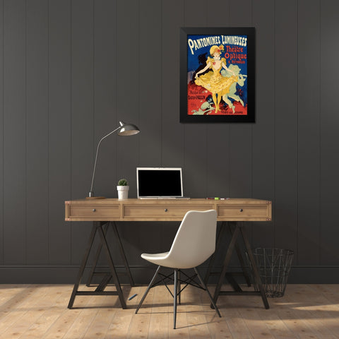 Pantomimes Lumineuses Black Modern Wood Framed Art Print by Cheret, Jules