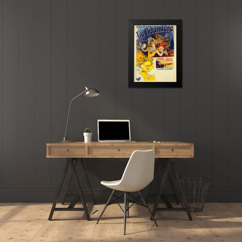 La Bodiniere Black Modern Wood Framed Art Print by Cheret, Jules