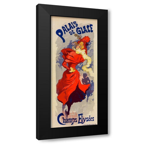 Palais de Glace Black Modern Wood Framed Art Print by Cheret, Jules