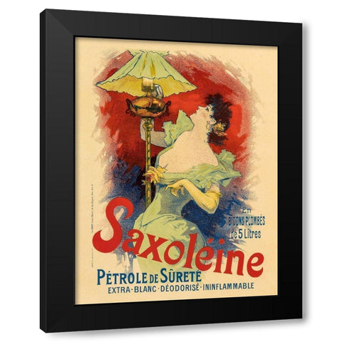 Saxoleine Black Modern Wood Framed Art Print by Cheret, Jules