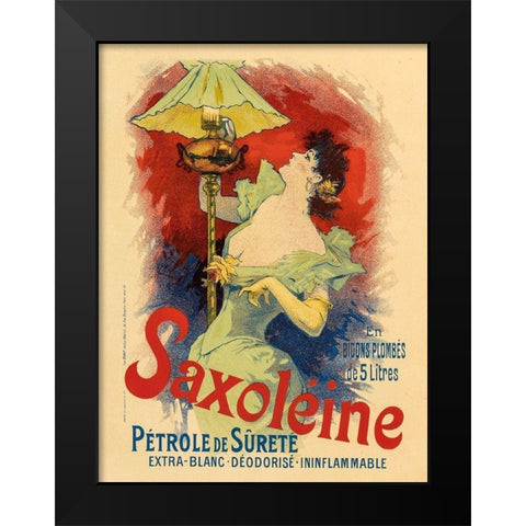 Saxoleine Black Modern Wood Framed Art Print by Cheret, Jules