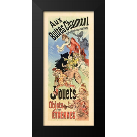 Aux Buttes Chaumont Black Modern Wood Framed Art Print by Cheret, Jules