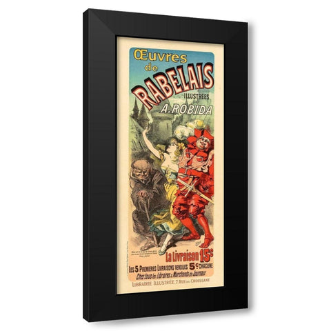 Rabelais Black Modern Wood Framed Art Print by Cheret, Jules