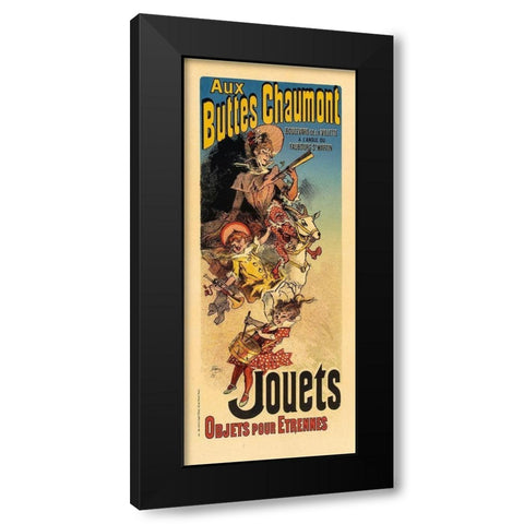 Aux Buttes Chaumont Black Modern Wood Framed Art Print by Cheret, Jules