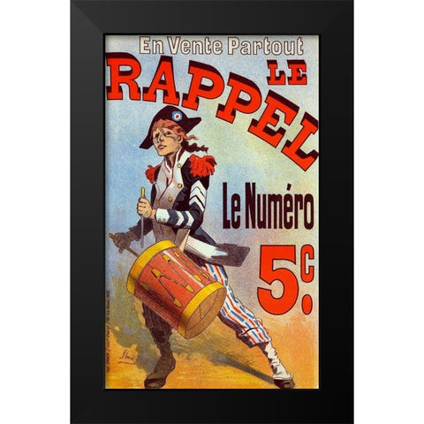 Le Rappel Black Modern Wood Framed Art Print by Cheret, Jules