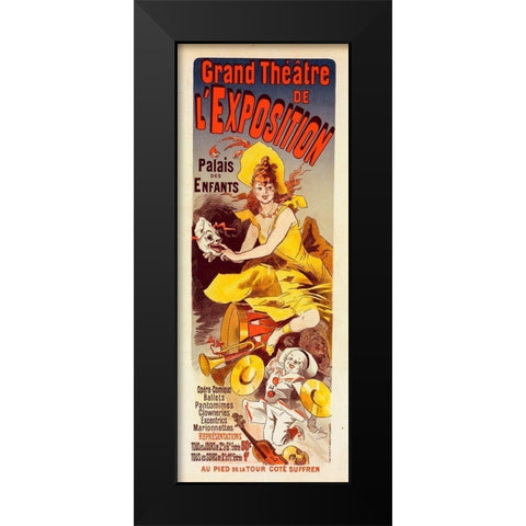 Grand Theatre de LExposition Black Modern Wood Framed Art Print by Cheret, Jules