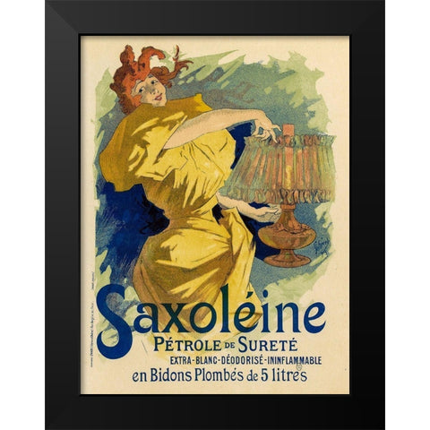 Saxoleine 1895 Black Modern Wood Framed Art Print by Cheret, Jules