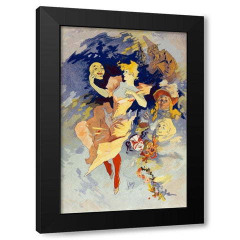 Masters of the Poster Plate 205 Black Modern Wood Framed Art Print by Cheret, Jules