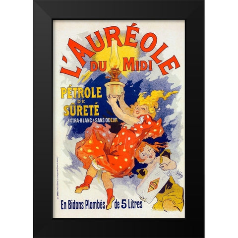 LAureole du Midi Black Modern Wood Framed Art Print by Cheret, Jules