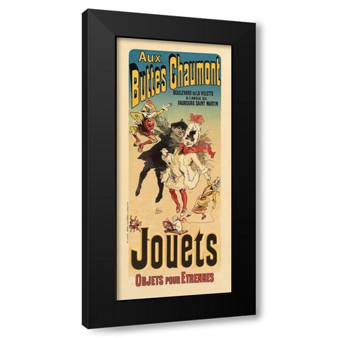 Aux Buttes Chaumont Plate 141 Black Modern Wood Framed Art Print by Cheret, Jules