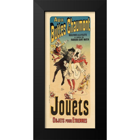 Aux Buttes Chaumont Plate 141 Black Modern Wood Framed Art Print by Cheret, Jules