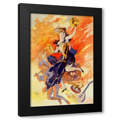 Masters of the Poster Plate 197 Black Modern Wood Framed Art Print by Cheret, Jules