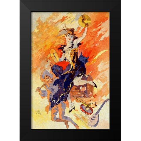 Masters of the Poster Plate 197 Black Modern Wood Framed Art Print by Cheret, Jules