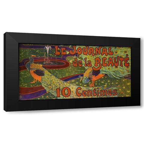 Le Journal de la Beaute Black Modern Wood Framed Art Print by Cheret, Jules