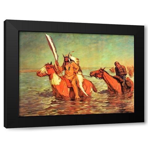 The End - Captured Bluecoat Black Modern Wood Framed Art Print with Double Matting by Shreyvogel, Charles