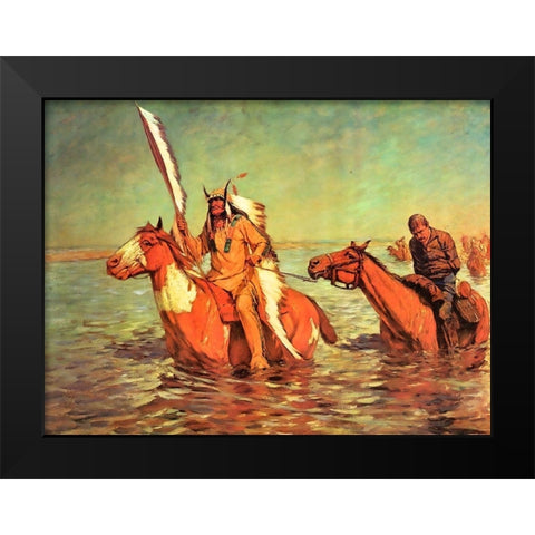 The End - Captured Bluecoat Black Modern Wood Framed Art Print by Shreyvogel, Charles
