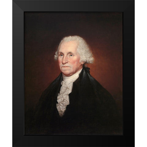 George Washington Black Modern Wood Framed Art Print by Peale, Rembrandt