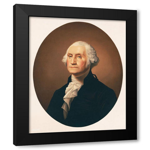 George Washington Black Modern Wood Framed Art Print with Double Matting by Queen, James Fuller