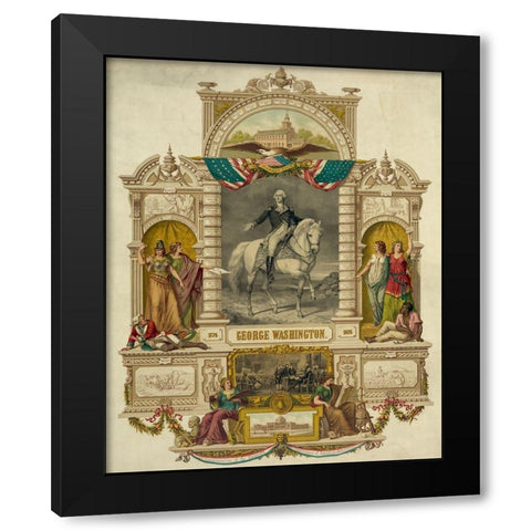 George Washington Black Modern Wood Framed Art Print by Library of Congress