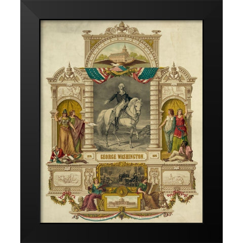 George Washington Black Modern Wood Framed Art Print by Library of Congress