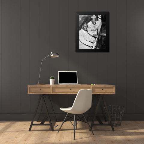 WWII Earl Father Hines-a great swing musician Black Modern Wood Framed Art Print by U.S. Archives