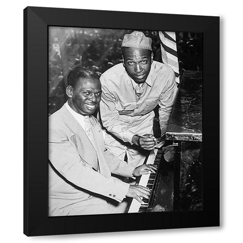 WWII Earl Father Hines-a great swing musician Black Modern Wood Framed Art Print by U.S. Archives