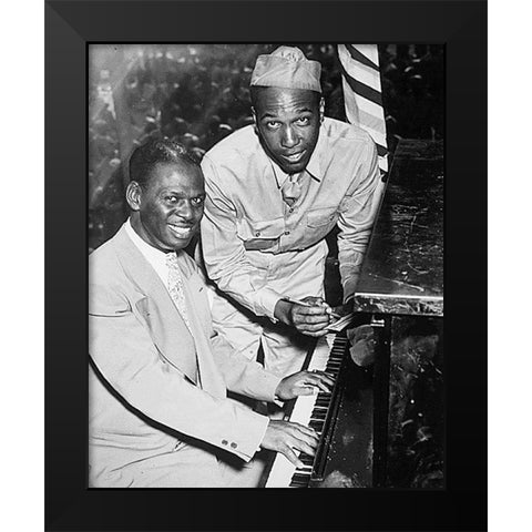 WWII Earl Father Hines-a great swing musician Black Modern Wood Framed Art Print by U.S. Archives