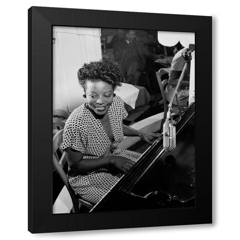 Mary Lou Williams Black Modern Wood Framed Art Print with Double Matting by Gottlieb, William