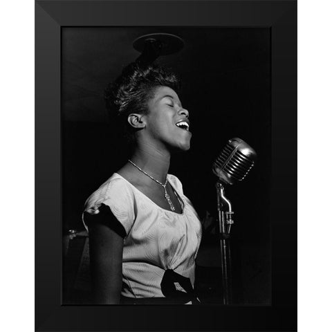 Sarah Vaughan Black Modern Wood Framed Art Print by Gottlieb, William