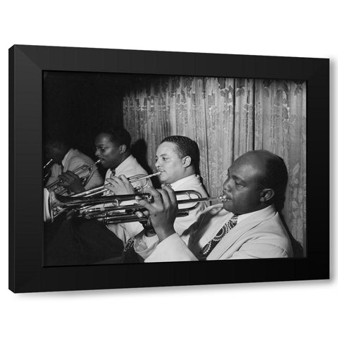 Portrait of Franc Williams-Harold Baker-and Cat Anderson Black Modern Wood Framed Art Print by Gottlieb, William