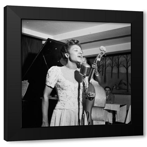 Maxine Sullivan-Village Vanguard-NYC 1947 Black Modern Wood Framed Art Print by Gottlieb, William