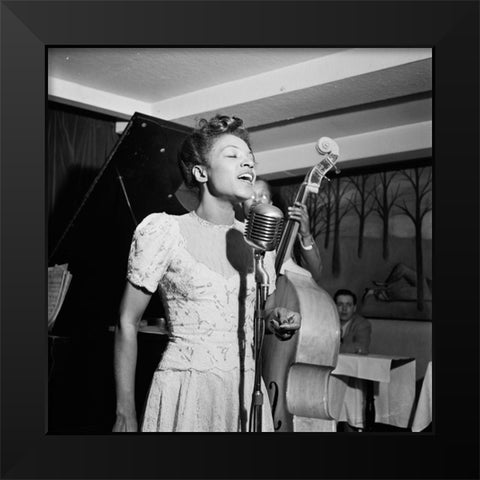 Maxine Sullivan-Village Vanguard-NYC 1947 Black Modern Wood Framed Art Print by Gottlieb, William