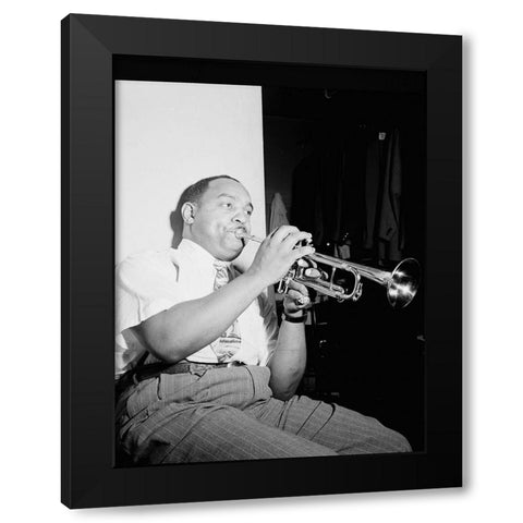 Benny Carter-Apollo Theatre-New York 1946 Black Modern Wood Framed Art Print by Gottlieb, William