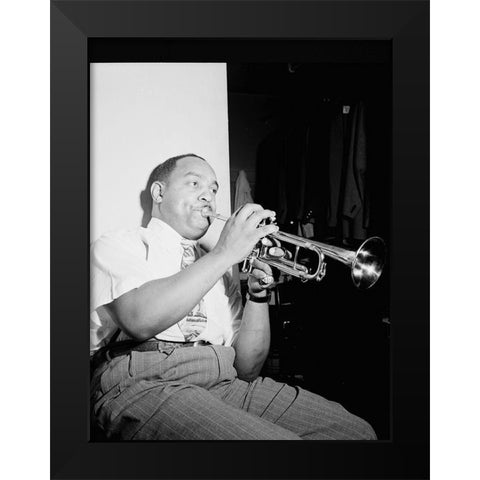 Benny Carter-Apollo Theatre-New York 1946 Black Modern Wood Framed Art Print by Gottlieb, William