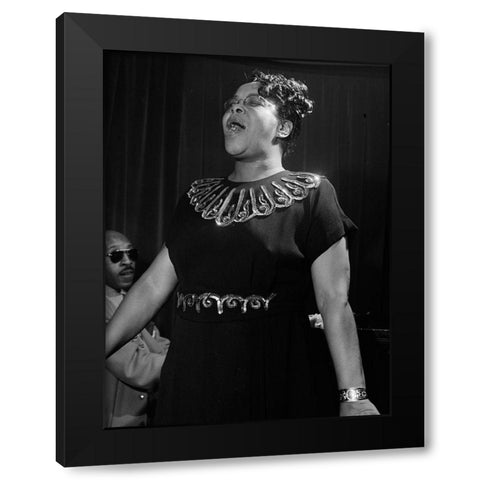 Bertha Chippie Hill-New York 1947 Black Modern Wood Framed Art Print by Gottlieb, William