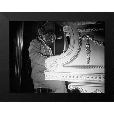 Erroll Garner-New York 1947 Black Modern Wood Framed Art Print by Gottlieb, William